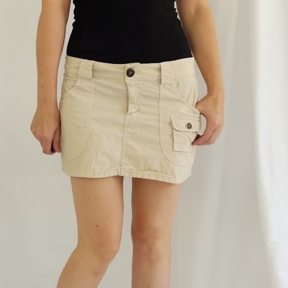 Y2K Guess Khaki Mini Skirt